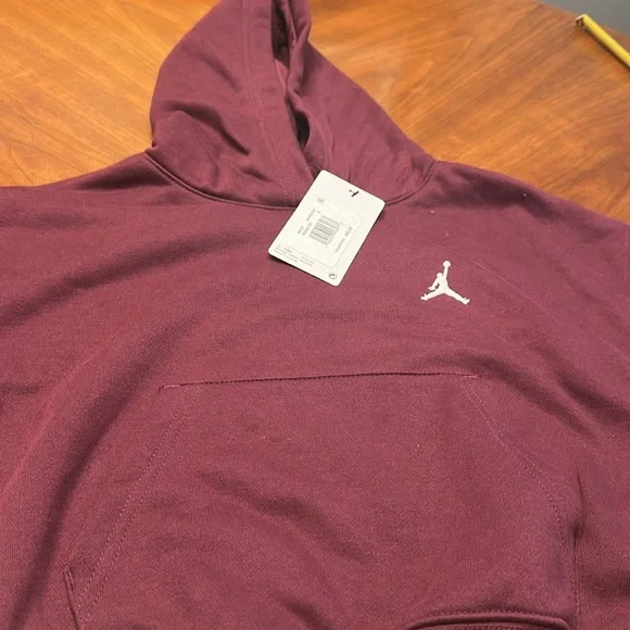 NWT Nike Jordan Girls Bordeaux Hoodie - size small - Picture 2 of 6